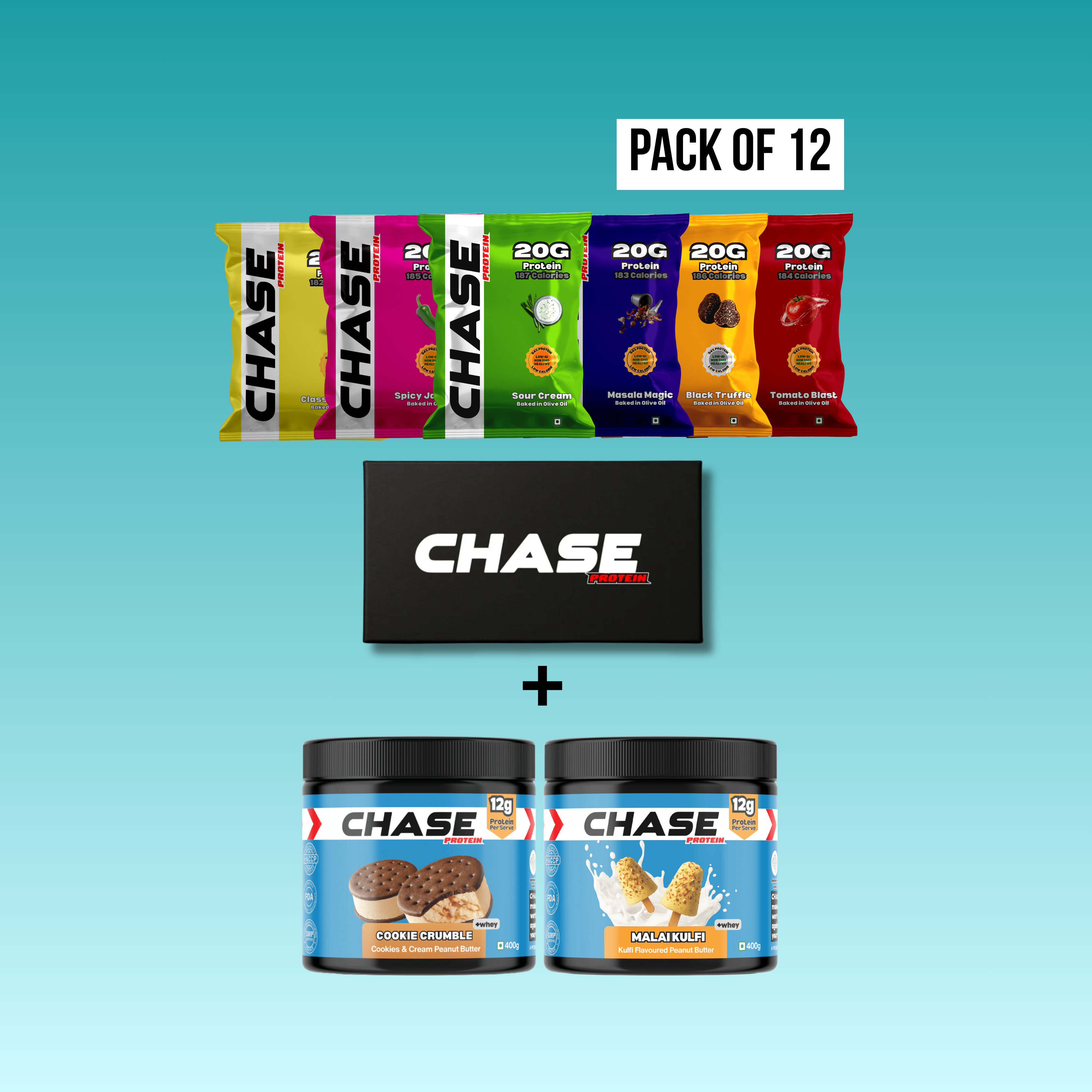 Combo Of 12 Puffs & 2 Peanut Butter