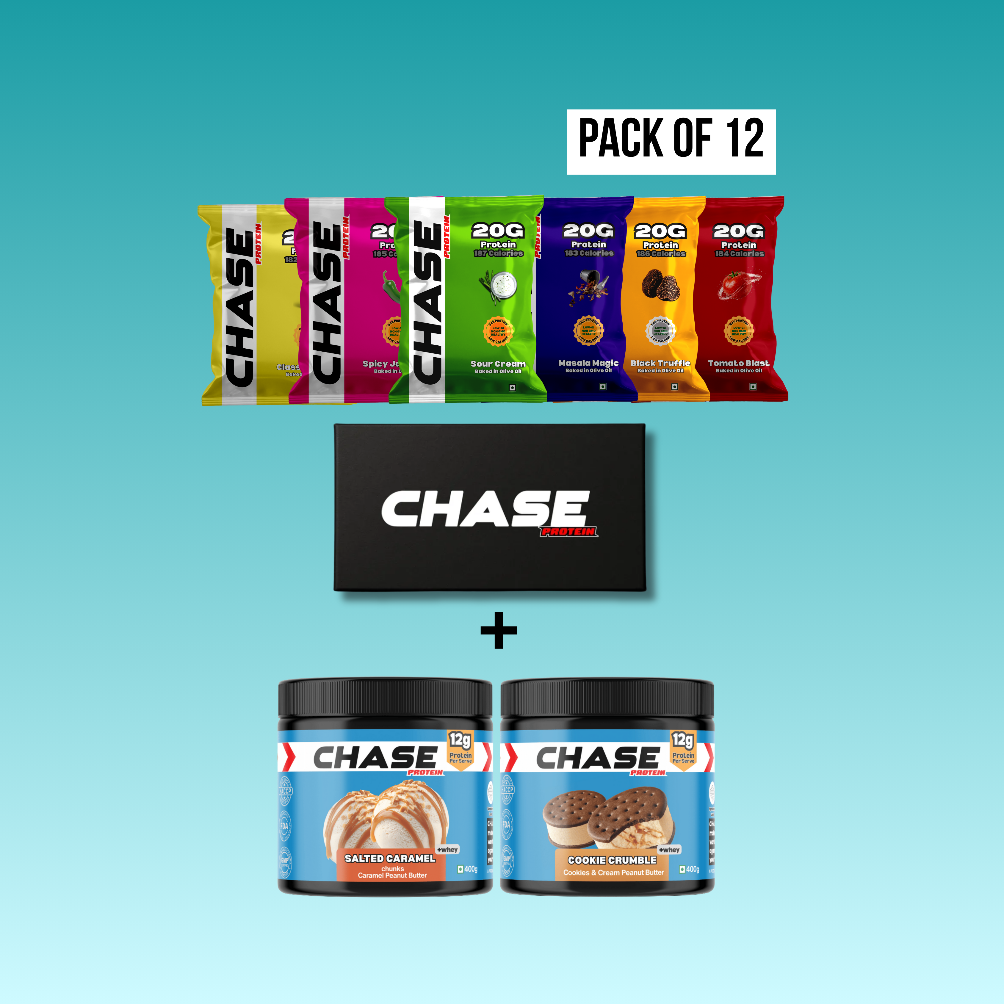 Combo Of 12 Puffs & 2 Peanut Butter