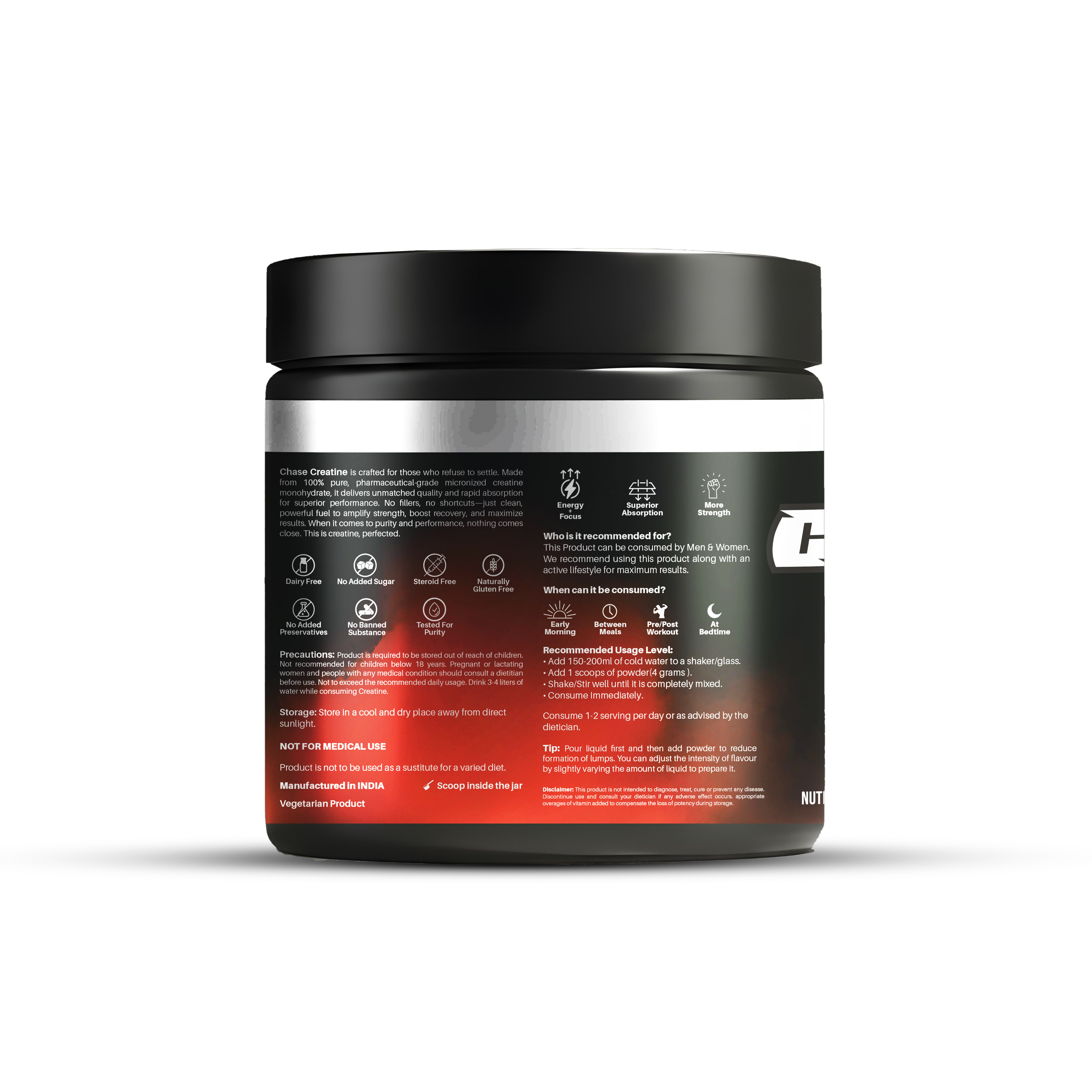 Chase Protein Orange Popsicle Creatine Monohydrate Powder