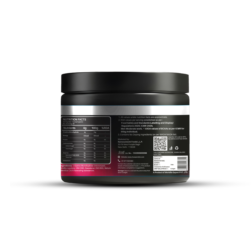 Chase Protein Lychee Freeze Creatine Monohydrate Powder