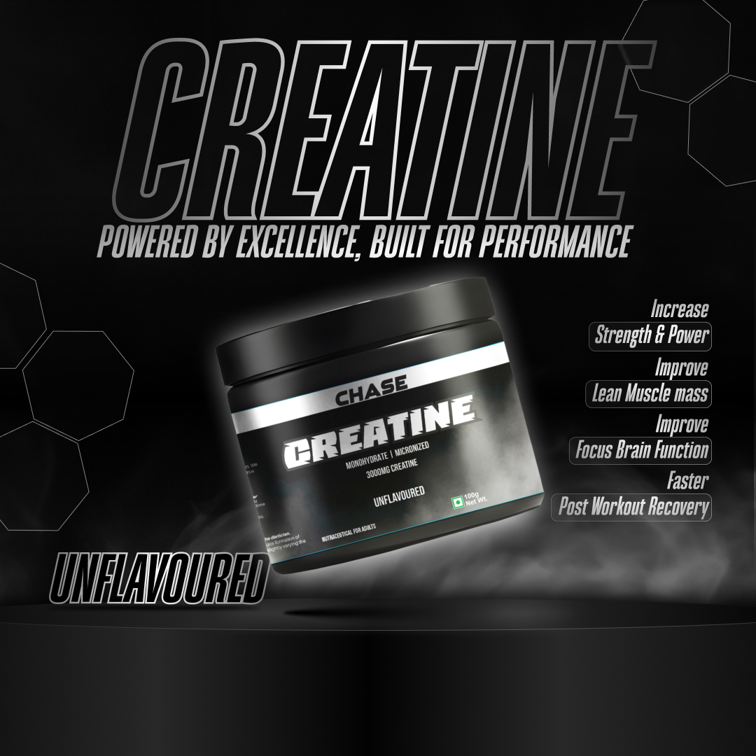 Chase Protein Unflavoured  Creatine Monohydrate Powder