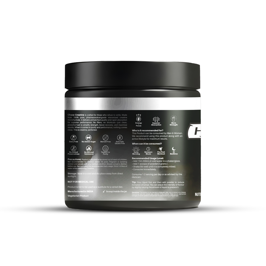 Chase Protein Unflavoured  Creatine Monohydrate Powder