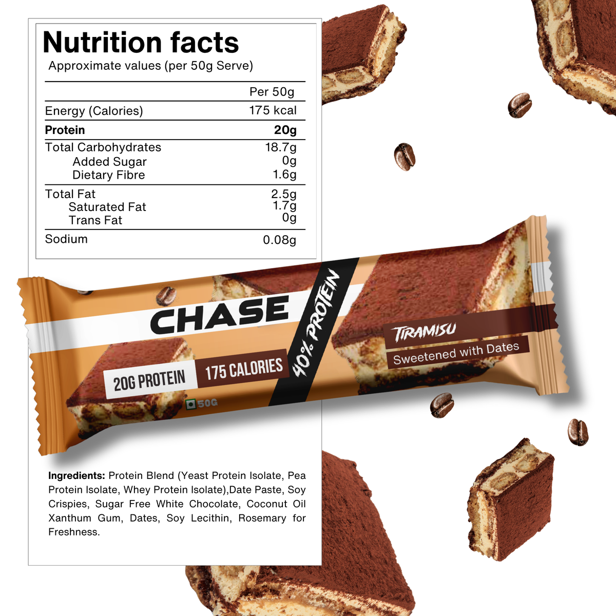 Tiramisu 20g Protein Bars