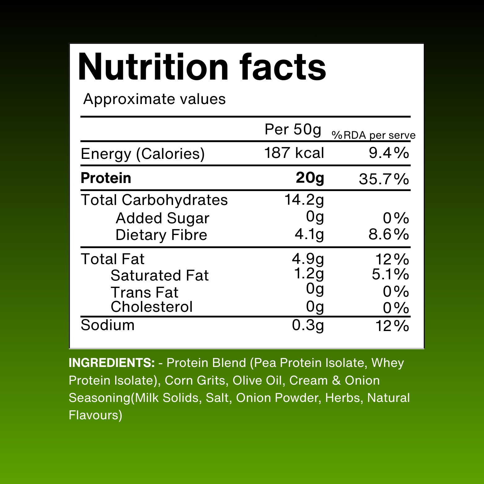Protein Puffs Sour Cream