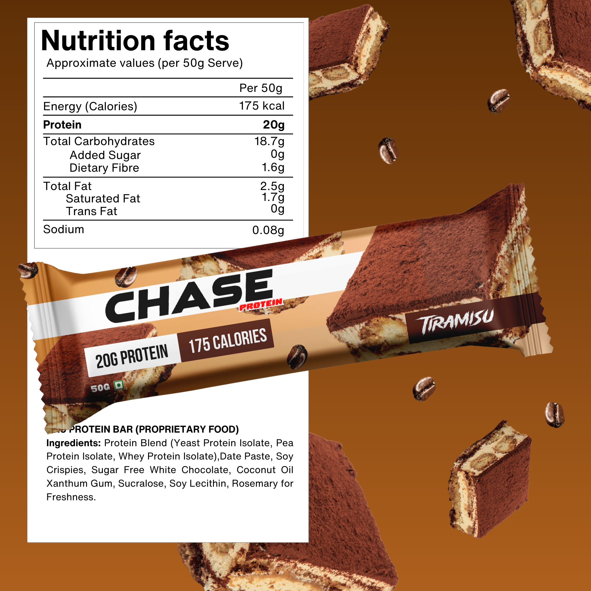 Tiramisu 20g Protein Bars