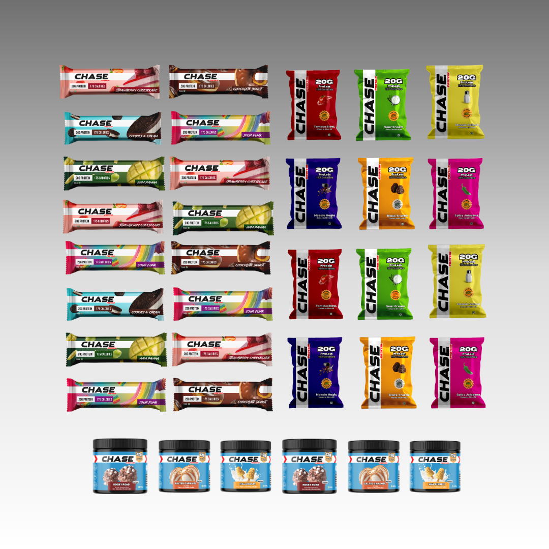 Assorted Protein Snack Combo ( 12 Protein Puffs + 16 Protein Bars + 6 Peanut Butter )