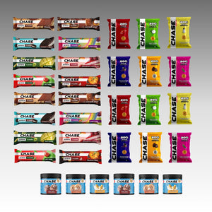12 Protein Puffs + 16 Protein Bars + 6 Peanut Butter
